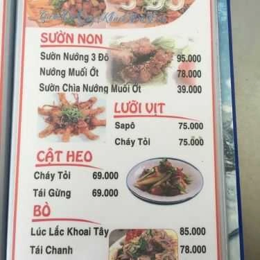 Thực đơn- Quán Nhậu Quán Ốc Ba Đô
