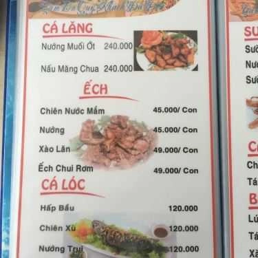 Thực đơn- Quán Nhậu Quán Ốc Ba Đô