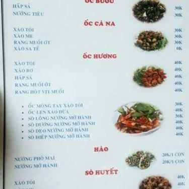 Thực đơn- Quán Nhậu Quán Ốc Bà Xã