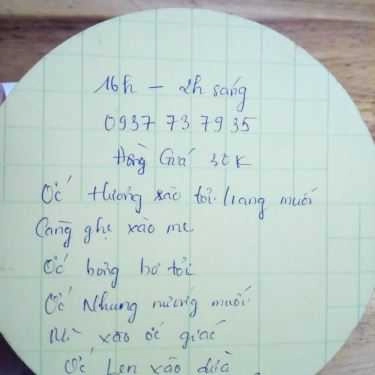 Thực đơn- Quán Nhậu Quán Dê Con - Ốc Đêm