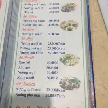 Thực đơn- Quán Nhậu Quán Ốc Gia Đình - Đinh Đức Thiện