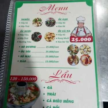 Thực đơn- Quán Nhậu Quán Ốc Lắc
