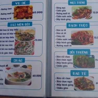 Thực đơn- Quán Nhậu Quán Út Vân 2 - Hải Sản Tươi Sống