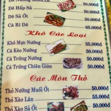 Thực đơn- Quán Nhậu Quán Ốc Năm Nghêu