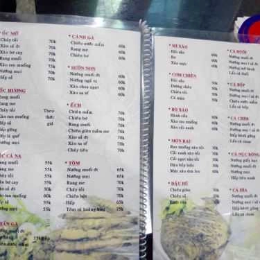 Thực đơn- Quán Nhậu Quán Ốc Quế