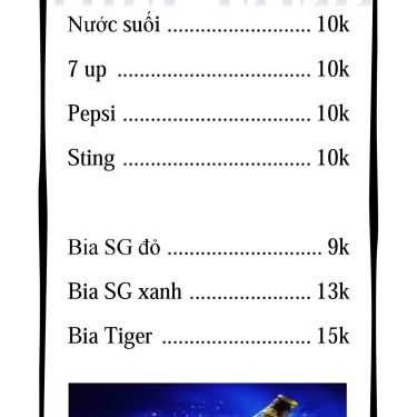 Thực đơn- Ăn vặt Quán Ốc Sumo