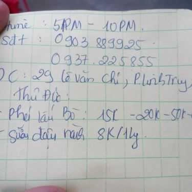 Thực đơn- Ăn vặt Phá Lấu Bò - Lê Văn Chí