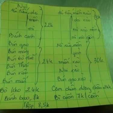 Thực đơn- Quán Ăn Quán Chay Diệu Phát