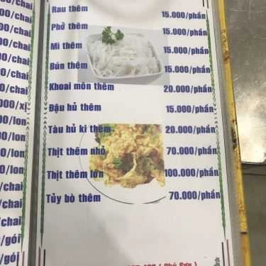 Thực đơn- Quán Nhậu Subin Quán - Lẩu Đuôi Bò