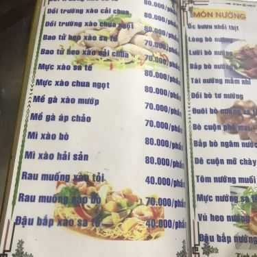 Thực đơn- Quán Nhậu Subin Quán - Lẩu Đuôi Bò