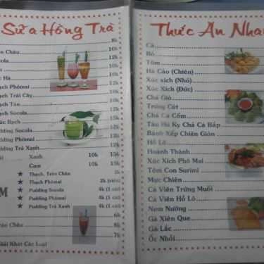 Thực đơn- Ăn vặt Quán Thảo - Võ Thành Trang