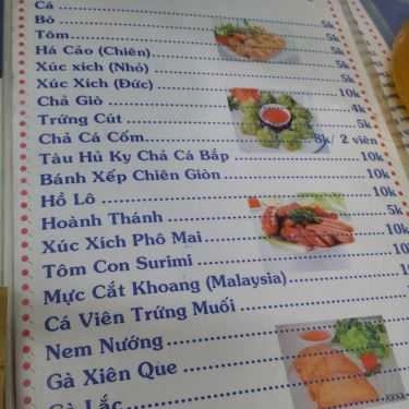 Thực đơn- Ăn vặt Quán Thảo - Võ Thành Trang
