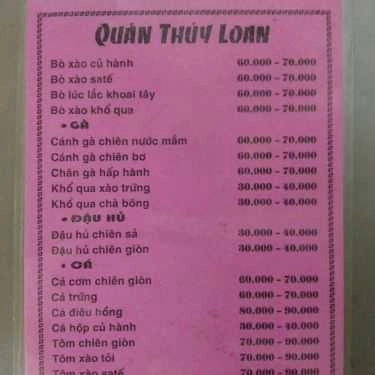 Tổng hợp- Quán Nhậu Thúy Loan - Gà, Bò & Các Món Nhậu Bình Dân