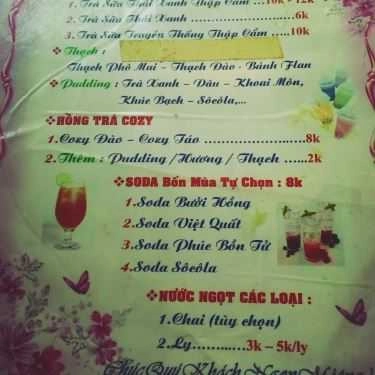 Thực đơn- Cafe Bà Ngoại Xì Tin - Trà Sữa