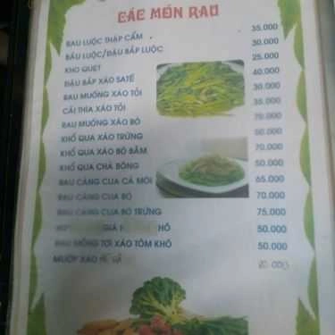 Thực đơn- Quán Nhậu Quán Tú - Nhậu Bình Dân