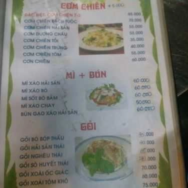 Thực đơn- Quán Nhậu Quán Tú - Nhậu Bình Dân