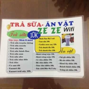 Thực đơn- Zeze - Trà Sữa & Ắn Vặt