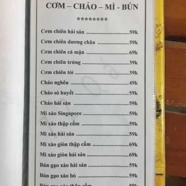 Thực đơn- Quán Nhậu Quán Zozo - Nướng & Lẩu