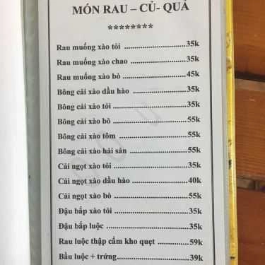 Thực đơn- Quán Nhậu Quán Zozo - Nướng & Lẩu