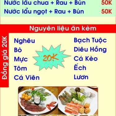 Thực đơn- Quán Nhậu Quán Zozo - Nướng & Lẩu