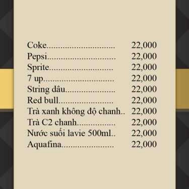 Thực đơn- Quốc Huy Cafe - Bùi Thanh Khiết