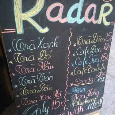 Thực đơn- RADAR Tea & Coffee