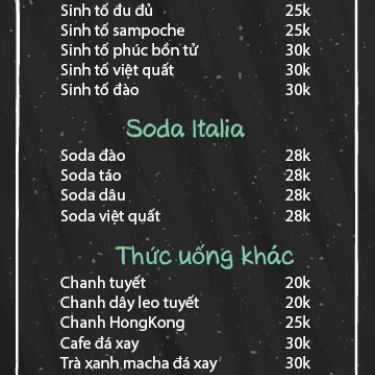 Thực đơn- Radar Coffee - Bình Lợi