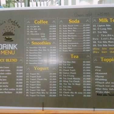 Thực đơn- Rain Coffee