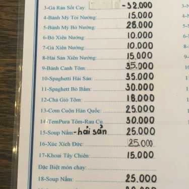 Thực đơn- Cafe Raine's Foods & Drinks