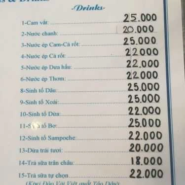 Thực đơn- Cafe Raine's Foods & Drinks