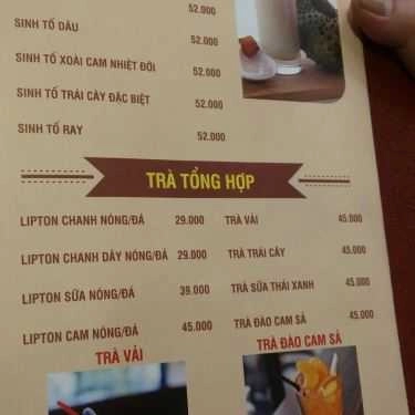 Thực đơn- Ray Coffee