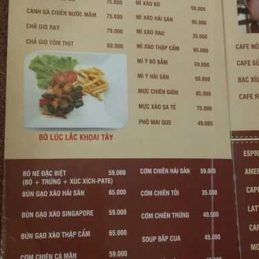 Thực đơn- Ray Coffee