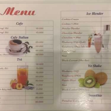 Thực đơn- Relax House Coffee