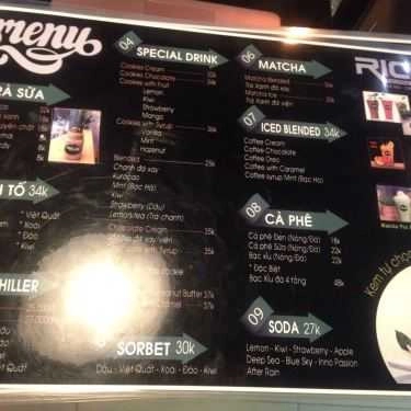 Thực đơn- Rica Coffee
