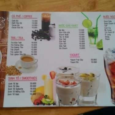 Thực đơn- Rifa Coffee & Tea