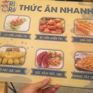 Thực đơn- Ăn vặt Riro - MilkTea - Ni Sư Huỳnh Liên