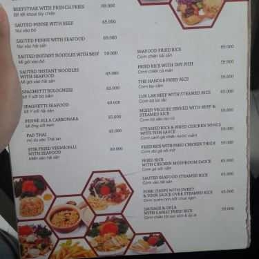 Thực đơn- Rita Võ Cafe - Trần Não