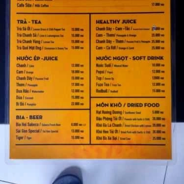 Thực đơn- Roadway Cafe & Beer