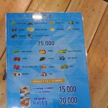 Thực đơn- Cafe Roll IceReam - Bờ Bao Tân Thắng
