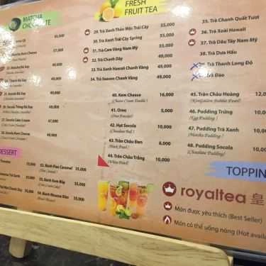 Thực đơn- Cafe Royaltea - Phổ Quang