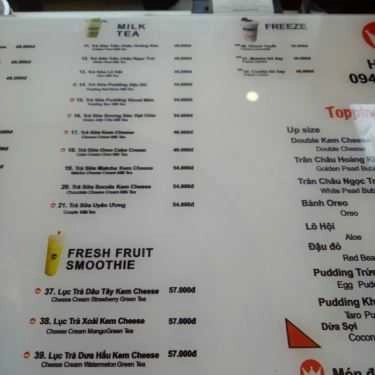 Thực đơn- Cafe Royaltea Shanghai - Nguyễn Hồng Đào