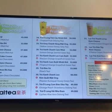 Thực đơn- Cafe Royaltea - Trà Sữa Hồng Kông - 444A Cộng Hòa