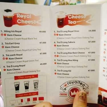 Thực đơn- Cafe Royaltea - Trà Sữa Hồng Kông - 444A Cộng Hòa