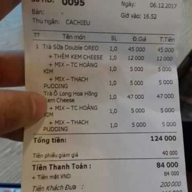 Thực đơn- Cafe Royaltea Vietnam - Nguyễn Gia Trí