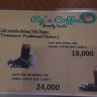 Thực đơn- Ry's Coffee - Family Taste