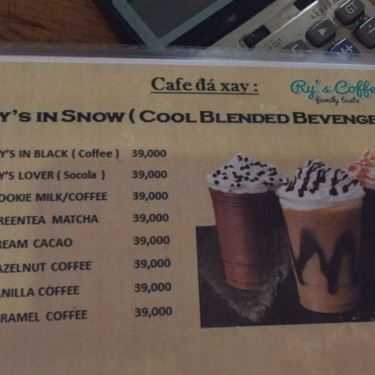 Thực đơn- Ry's Coffee - Family Taste