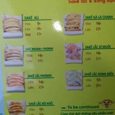 Thực đơn- Ăn vặt Sachi - Sake Lắc - Nguyễn Thái Học