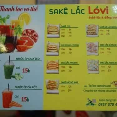 Thực đơn- Ăn vặt Sachi - Sake Lắc - Nguyễn Thái Học