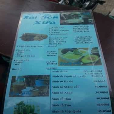 Thực đơn- Sài Gòn Xưa Cafe - Đường Số 9A