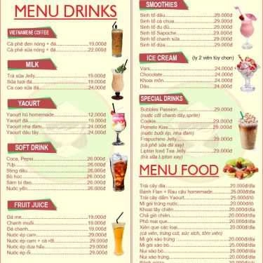 Thực đơn- Cafe Saigoniz Cuisine